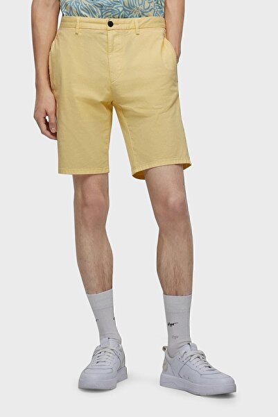 HUGO شورت تشينو قصير من القطن بخصر عادي للرجال 50471182 746