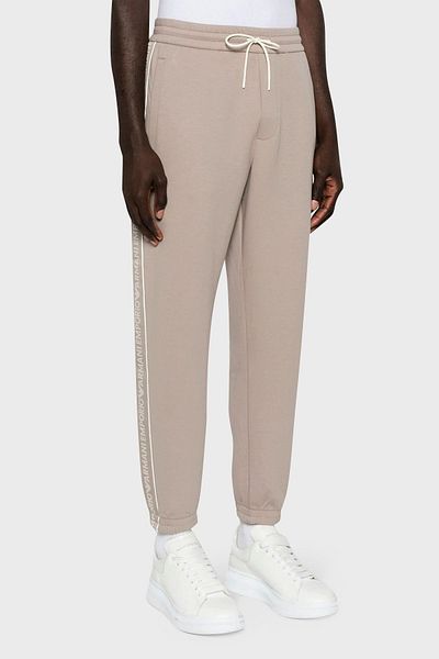 Emporio Armani بنطال رياضي قطني بقصة عادية للرجال 3D1P68 1JHSZ 0650