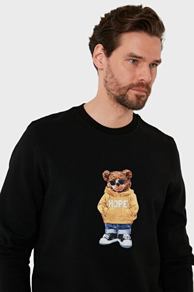 Exxe Ανδρικός ιδρώτας με στάμπα με κανονική εφαρμογή Crew Neck Cotton Sweat 6141002