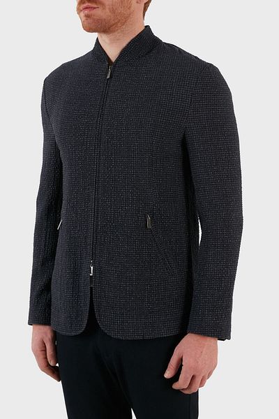 Emporio Armani سترة صوفية بياقة واقفة وسحاب للرجال I1g410 I1010 921