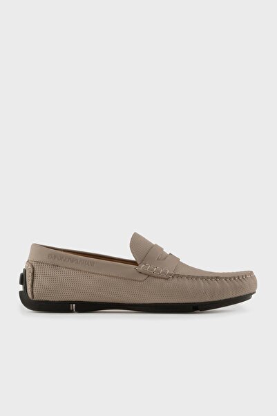 Emporio Armani Men's Suede Leather Loafers - X4B146 Xn784 S747