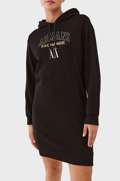 Armani Exchange Βαμβακερό κανονικό κοστούμι χειμερινής φόρμας με κουκούλα 6RYA78 YJEBZ 1200