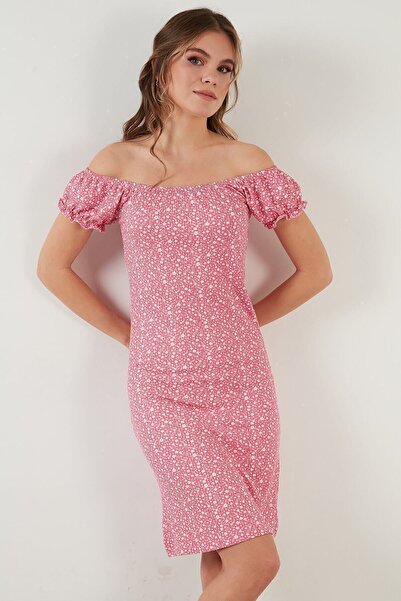 Lela Floral Carmen Collar Mini Dress Women's Dress