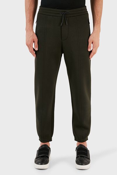 Emporio Armani Elastic Waist and Leg Fleece Textured Regular Fit Jogger Sports Pants Men'S TROUSERS