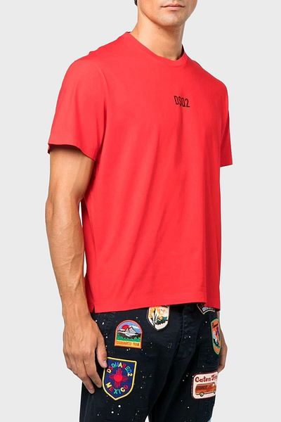 DSquared2 Logo Crew Deck 100% bumbac Relaxed Fit Tricou Bărbați Tricouri S74gd0997 S23009 312