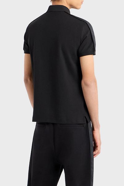 Emporio Armani Tricou cu gât polo din bumbac, cu croiala normală, tricou cu gât polo pentru bărbați 3D1FM3 1JCYZ 0999