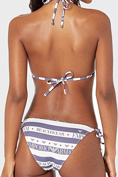 Emporio Armani Logolu Boyundan Bağlamalı Üçgen Alt Üst Bikini Bikini S 262185 2r310 25934