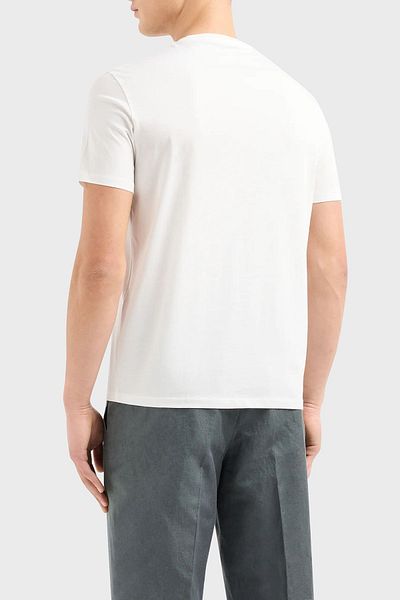 Armani Exchange Ανδρικό μπλουζάκι με λαιμόκοψη βαμβακερή κανονική εφαρμογή 3DZTJH ZJ9AZ 1116