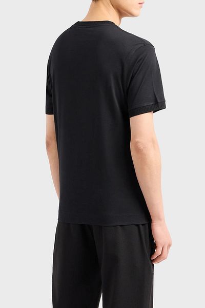 Emporio Armani Βαμβακερό μπλουζάκι με κανονική εφαρμογή ανδρικό μπλουζάκι με λαιμόκοψη 3D1TN3 1JOCZ 0033
