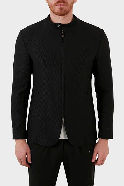 Emporio Armani سترة عالية الياقة بسحاب مريحة للغاية للرجال I1g710 I1428 999