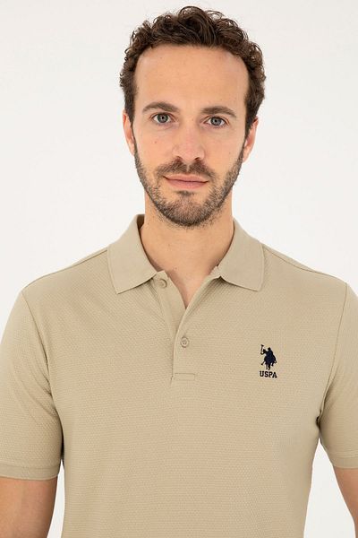U.S. Polo Assn. U.S. Polo pentru bărbați - Tricou sport cu gât polo cu formă de fagure de culoare normală G081GL011.0001827972 Teks