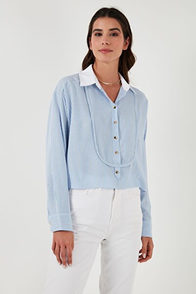 Lela Смугаста сорочка Relaxed Fit з розділеним передом СОРОЧКА 67044632S4