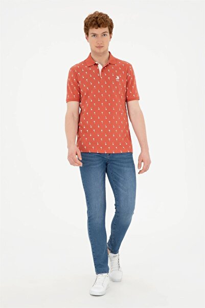 U.S. Polo Assn. Λογότυπο πόλο ΗΠΑ 100% βαμβακερό μπλουζάκι πόλο με κανονική εφαρμογή Ανδρικό μπλουζάκι με λαιμόκοψη POLO G081GL 0111826924