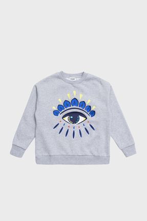 Kenzo Pamuklu Bisiklet Yaka Cocuk Sweat SWEAT K25708 A41 GREY MARL Fiyat Yorumlar Trendyol