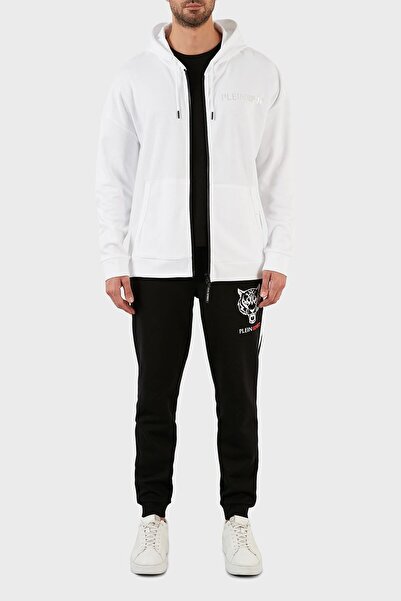 Plein Sport Бавовняний Regular Fit Світшот з капюшоном на блискавці Чоловічий світшот Fıpsz132801