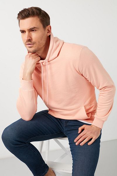 Buratti Cotton Kangaroo Pocket Hooded Sweat Ανδρικός ιδρώτας 541hoodıe