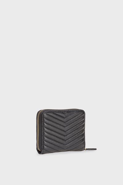 PİNKO Pinko Logo Geldbörse aus echtem Leder mit mehreren Fächern, gesteppt, 100249 A0GK Z99Q