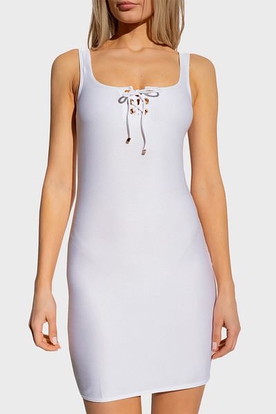 Emporio Armani Φόρεμα με τετράγωνο γιακά με λεπτές λεπτομέρειες 262709   2r307 00010