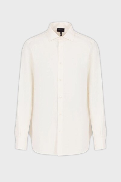 Emporio Armani Cotton Regular Fit Poplin Shirt Men's SHIRT 3D1C86 1NIUZ F183