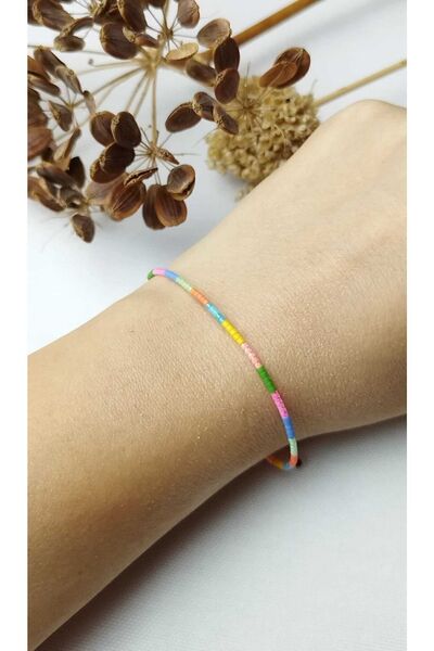 Bella Sera Studio ميوكي متعدد الألوان الحد الأدنى سوار صف واحد