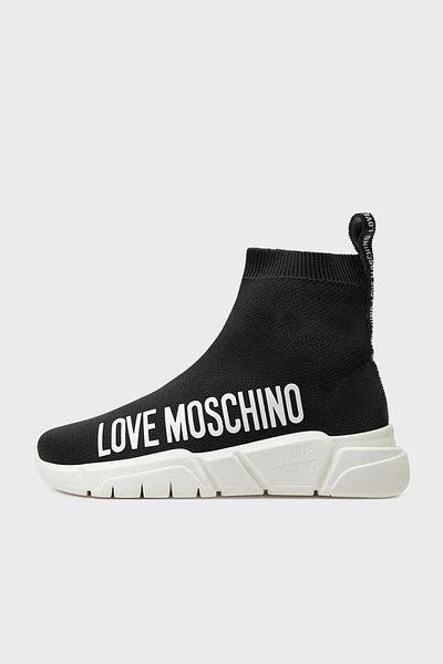 Love Moschino High Top Sneaker Shoes with Logo JA15433G1IIZ6000