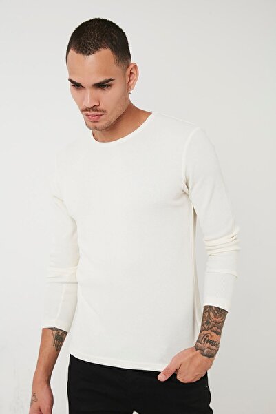 Buratti Чоловічий бавовняний светр зі слойним коміром, облягаючий крій, базовий