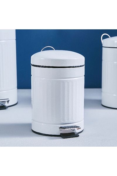 Home Box سلة مهملات معدنية بدواسة - 3 لتر