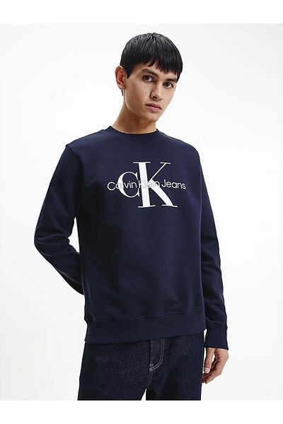 Calvin Klein Pánská mikina Regular Fit s výstřihem z organické bavlny J30j320933 Chw