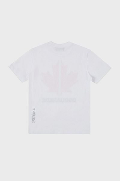 DSquared2 Tricou pentru copii din bumbac cu decolteu - DQ0028 D004G