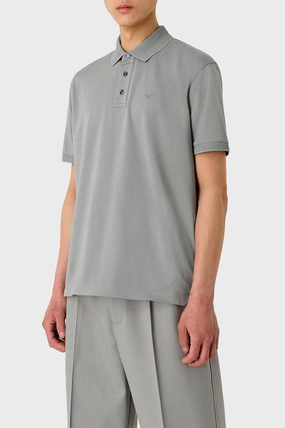 Emporio Armani Tricou din bumbac, cu croiala normala, cu nasturi, cu guler polo, pentru barbati, tricou cu guler polo 3D1FF2 1JTKZ 06