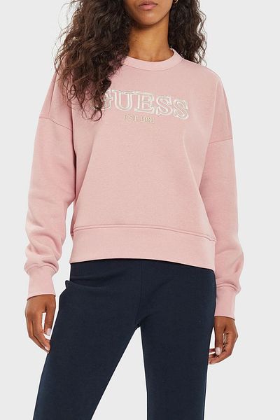 Guess Midge Cotton Crew Neck Sweat - Regular Fit V4Bq03Kchx0 G4L7