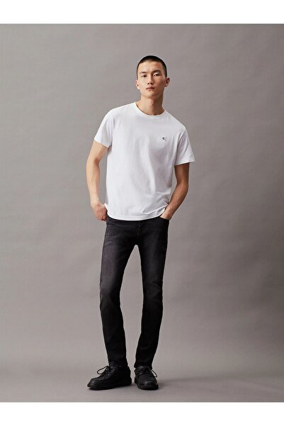 Calvin Klein Erkek Skinny Kalıp Düz Desenli Siyah Jeans J30J325743-1BY