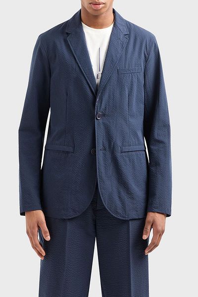 Armani Exchange Men's Double Breasted Blazer Jacket - Regular Fit JACKET 3DZG23 ZN1AZ 15BA
