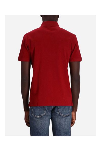 Emporio Armani Tricou pentru bărbați din țesătură țesătă cu logo-ul mărcii, roșu, cu gât polo 3D1FE6 1JTKZ-03B7