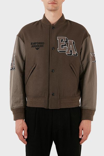 Emporio Armani سترة رياضية مبطنة بالصوف للرجال مقاس عادي 6R1B89 1NHNZ 0414