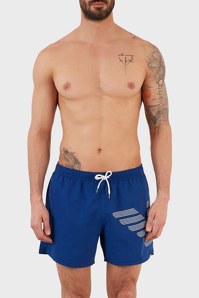 Emporio Armani Къс бански с джоб и връзки на талията, мъжки, размер S 211740 1p427 23033