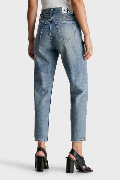 Calvin Klein Blugi Mom Fit cu talie înaltă - bumbac, J20J 2221481 PANTALONI DE DENIM A4
