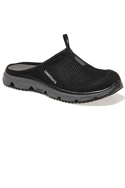 lumberjack CASTELLO 4FX Black Men's Slippers-Black-Dark Gray