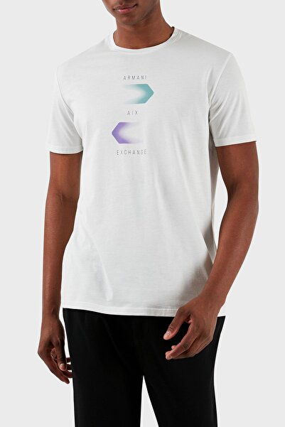 Armani Exchange Велосипедна коміркова бавовняна чоловіча футболка - Regular Fit TSHİRT 3DZTBG ZJA5Z 1116