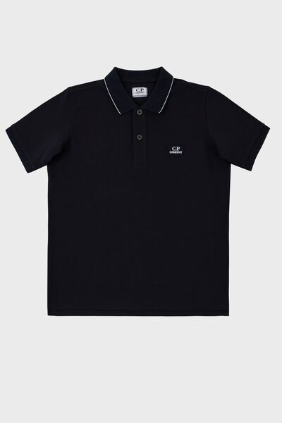 C.P. COMPANY TRICOU PENTRU COPII CU GULER POLO - BUMBAC ELASTIC, TRICOU POLO ...