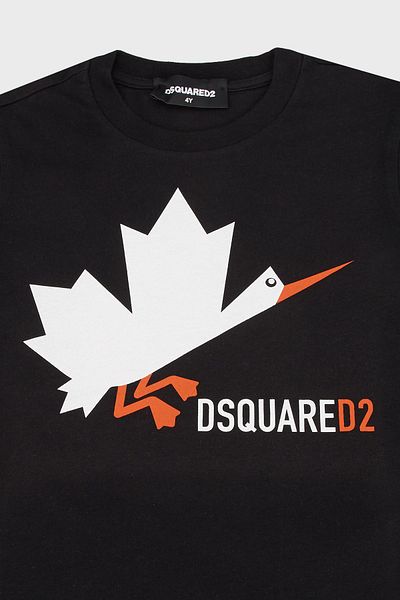 DSquared2 Παιδικό μπλουζάκι από βαμβακερό λαιμόκοψη - DQ0163 D002F