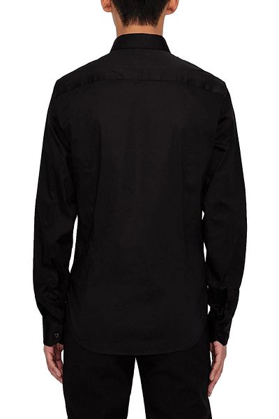 Armani Exchange Μαύρο βαμβακερό ανδρικό μακρυμάνικο πουκάμισο