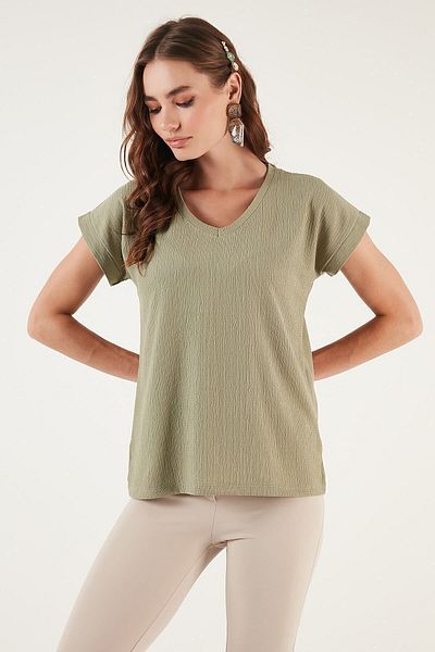 Lela Μπλούζα Comfortable Cut Flexible V-Neck ΜΠΛΟΥΖΑ 5865039