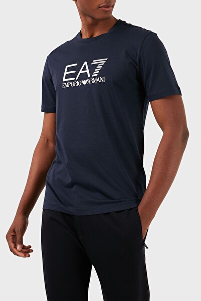 EA7 Бавовняна футболка Slim Fit з круглим вирізом для чоловіків T SHIRT 3DPT71 PJM9Z 1554