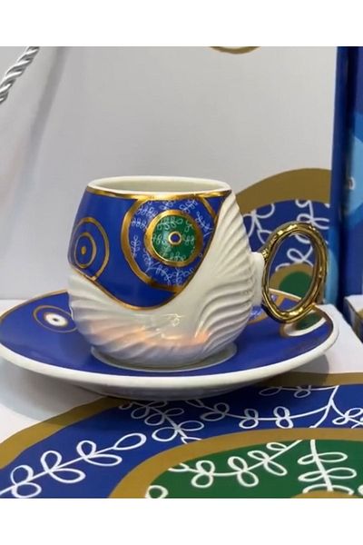 ACAR Jupiter 6 - 90 ml Personality Porcelain Coffee Cup Set