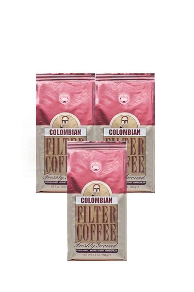 Mehmet Efendi Colombian Filter Coffee 250 Gr Set of 3