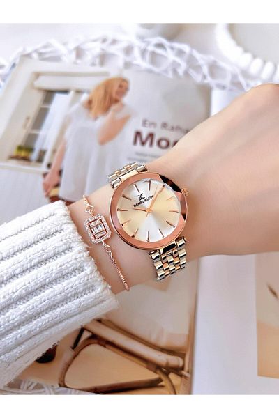 Daniel Klein Retro Vintage Steel Band 30 Mt Waterproof Women Wristwatch Bracelet