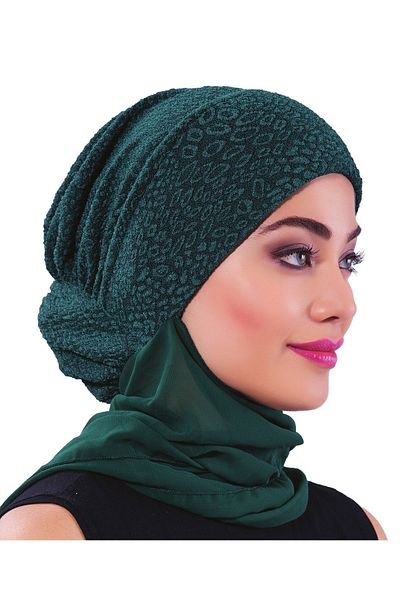 fidan bone Bonnet Hijab τουρμπάνι με κουλούρι και μαντήλι μπροκάρ Hürrem Color Ready Turban
