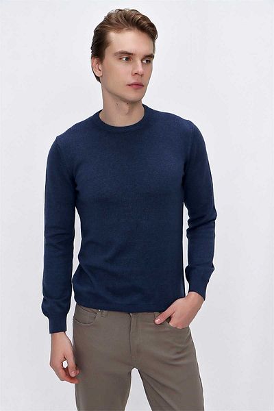 Morven Πλεκτό πουλόβερ Basic Dynamic Fit Relaxed Cut Crew Neck