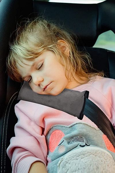 Bundera Seat Belt Sleeping Pad Gray Vehicle Car Pillow Auto Seat Belt Pad Child Vehicle Pillow